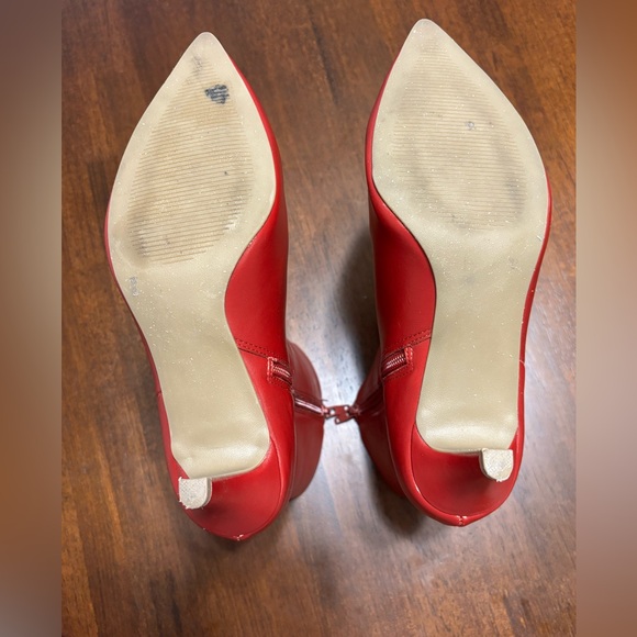 Dolce Vita Anza Red Pointed-Toe Leather Boots - Picture 8 of 12